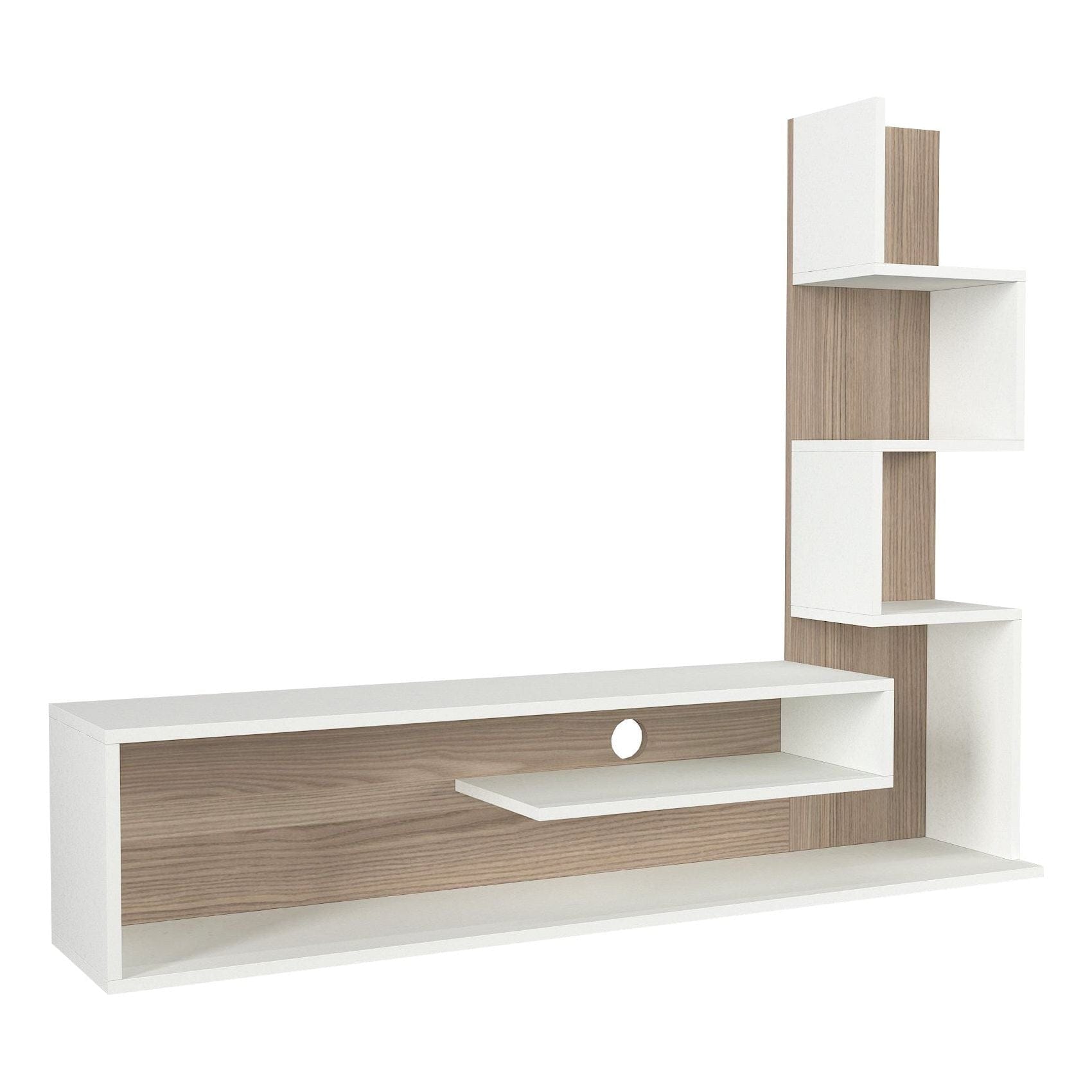 Comoda TV AMSTERDAM OCN-34020, alb/stejar
