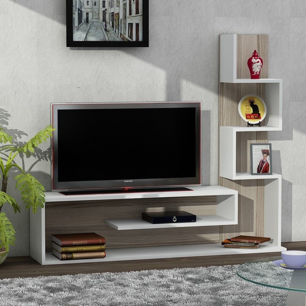 Comoda TV AMSTERDAM OCN-34020, alb/stejar