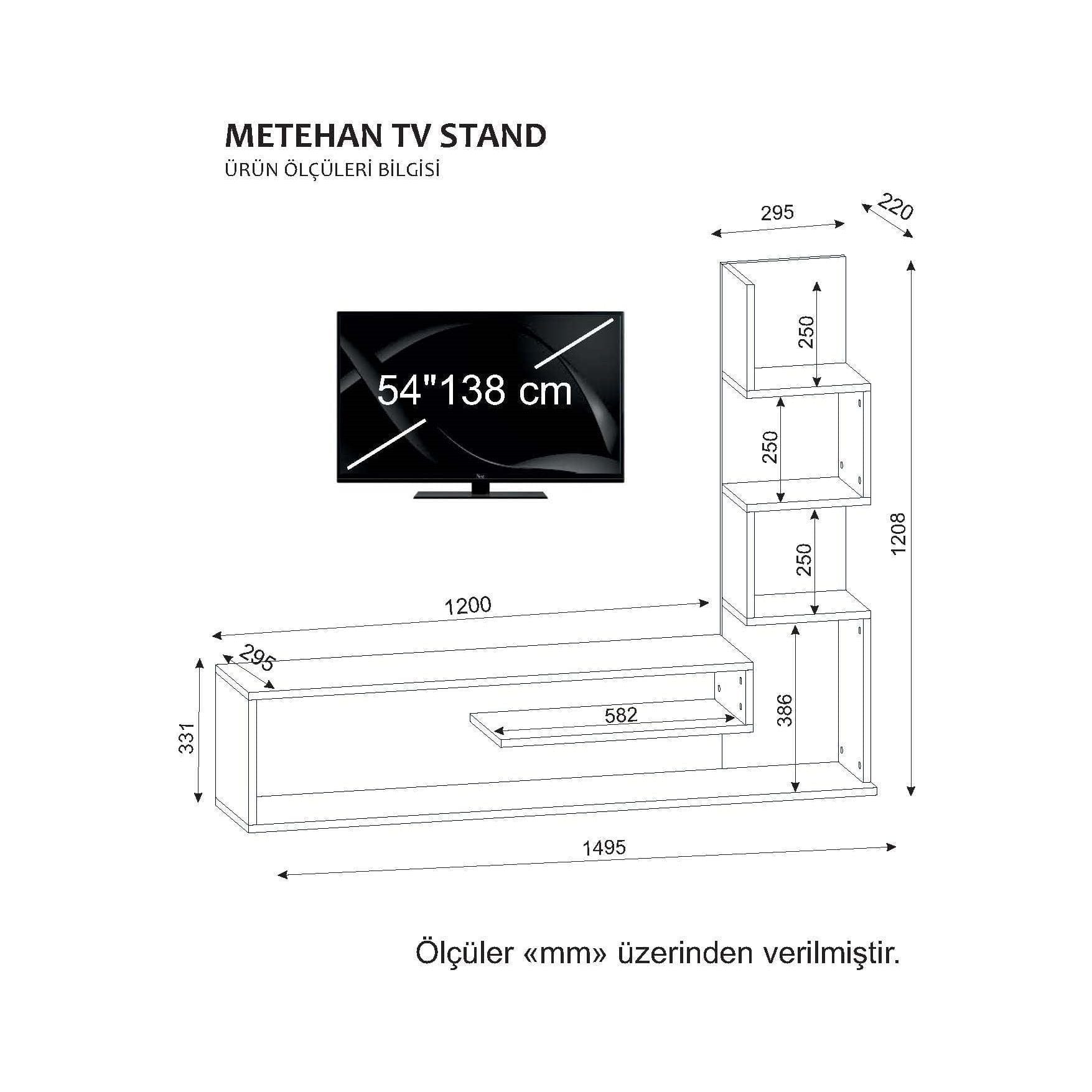 Comoda TV AMSTERDAM OCN-34020, alb/stejar