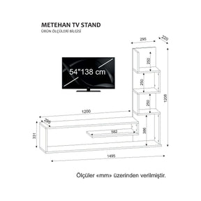 Comoda TV AMSTERDAM OCN-34020, alb/stejar