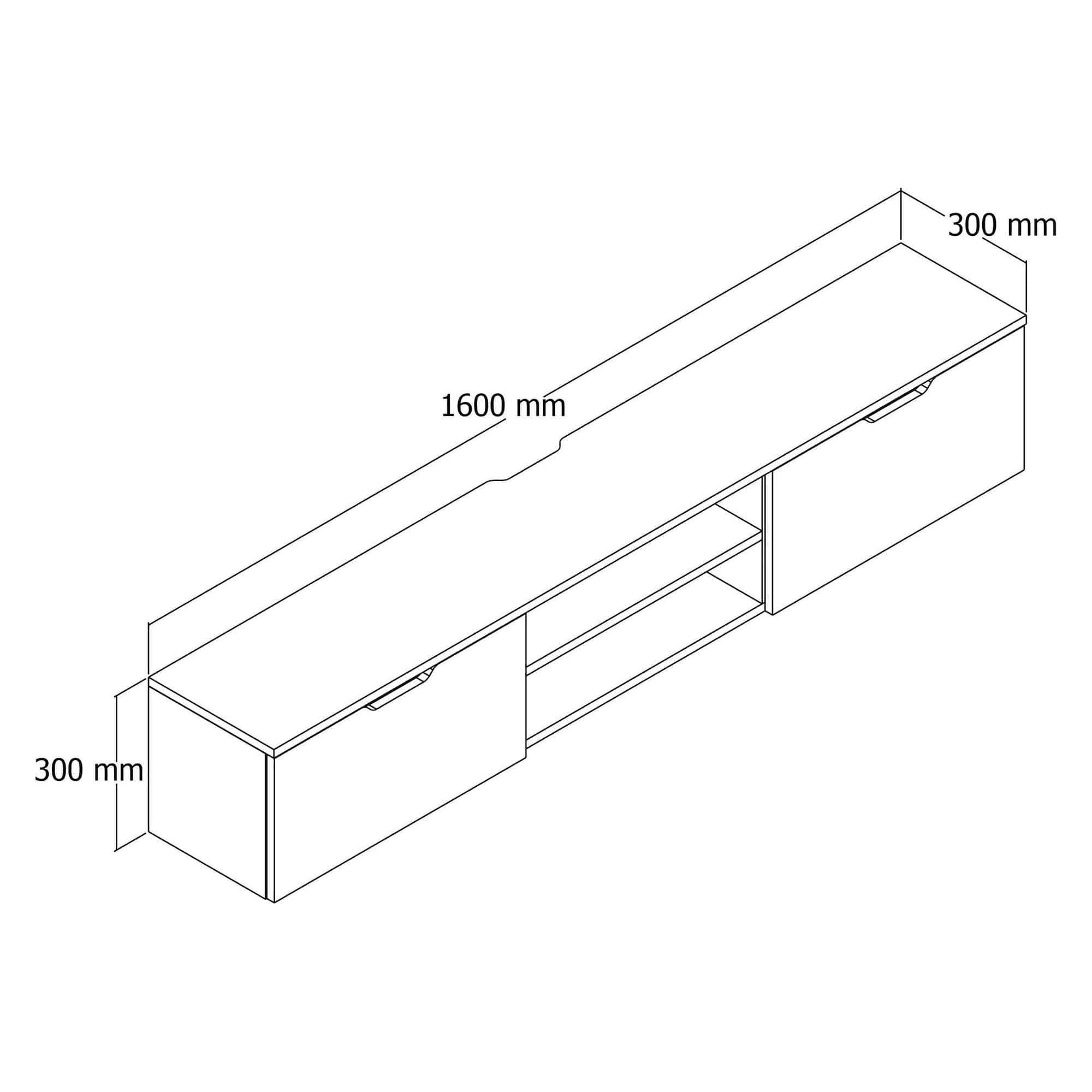 Comoda TV AMSTERDAM OCN-34058, alb/nuc