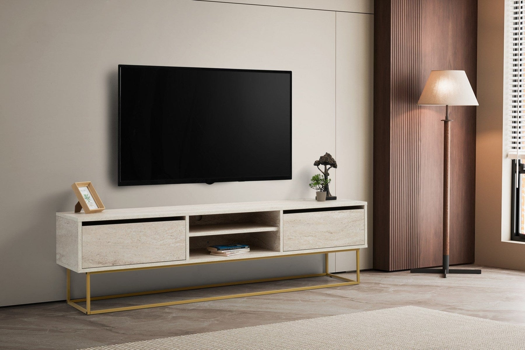 Comoda TV AMSTERDAM OCN-34088, bej/auriu