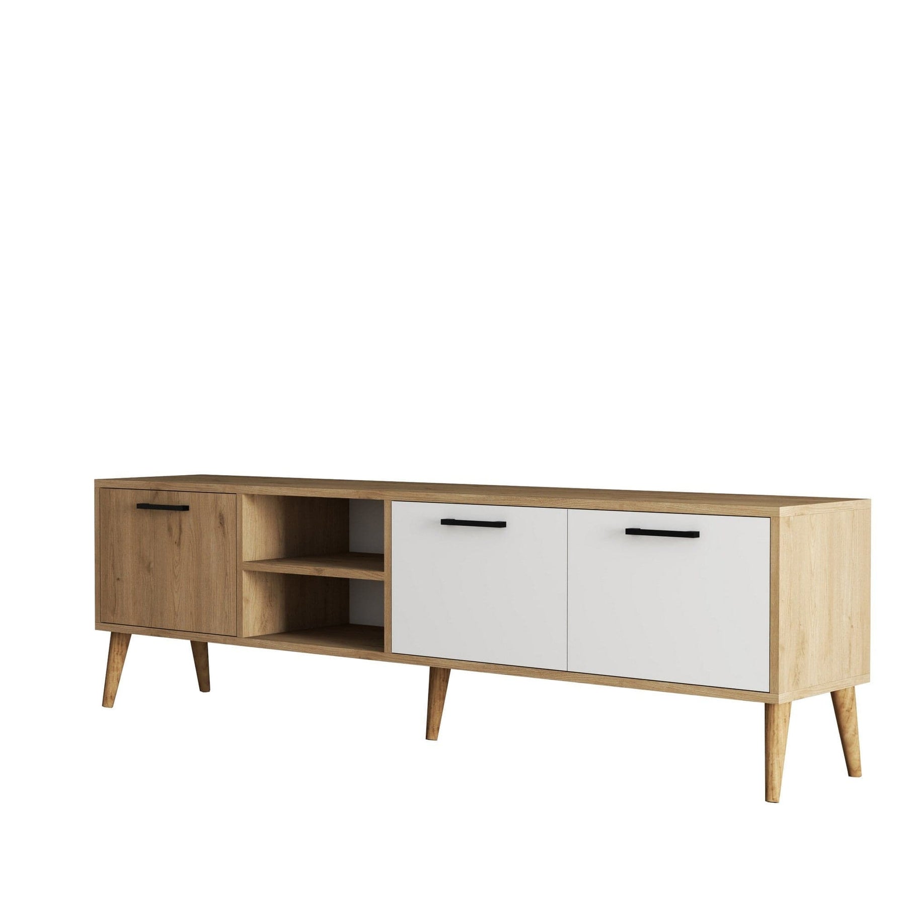 Comoda TV AMSTERDAM OCN-34123, stejar/alb