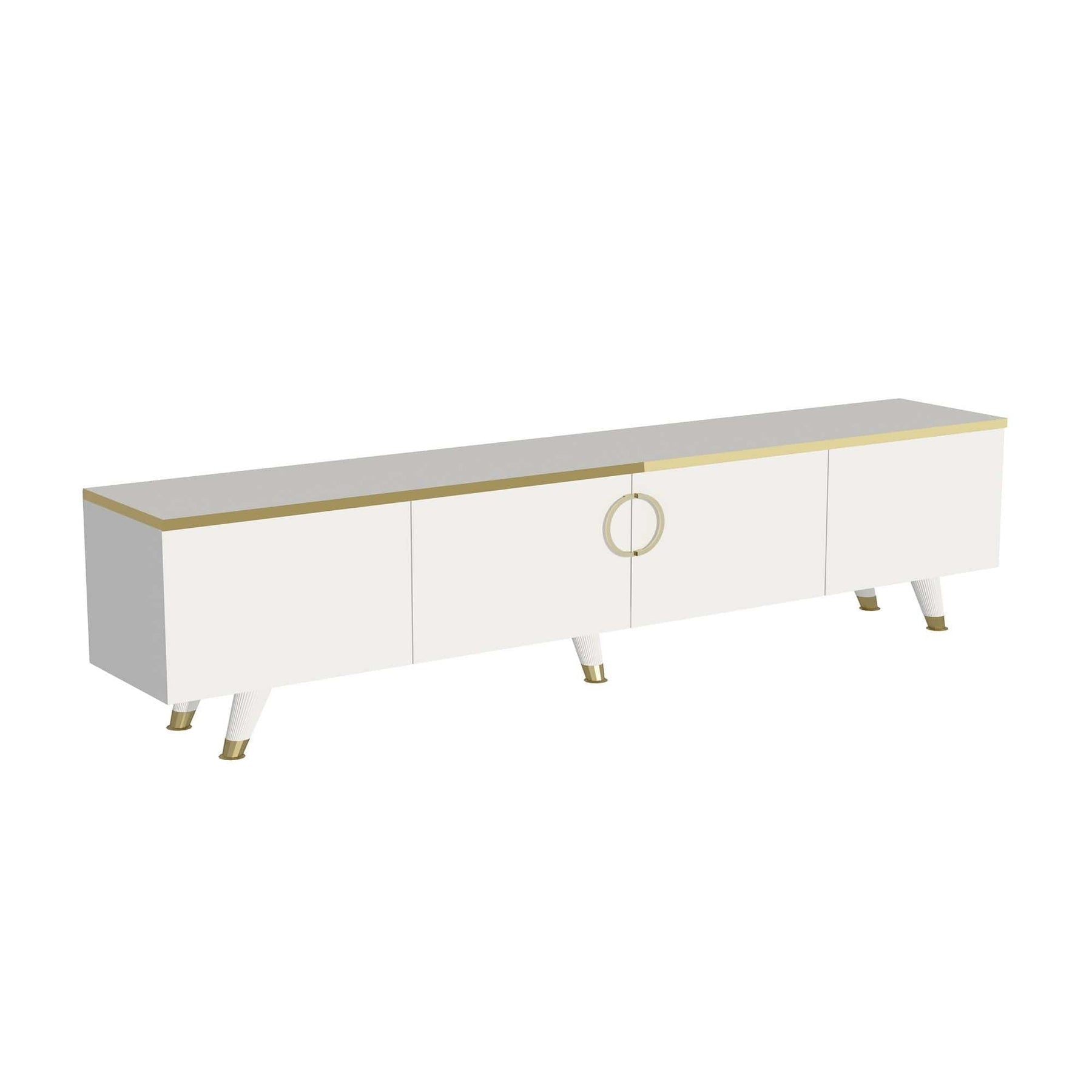 Comoda TV AMSTERDAM OCN-34146, alb/auriu
