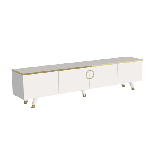 Comoda TV AMSTERDAM OCN-34146, alb/auriu
