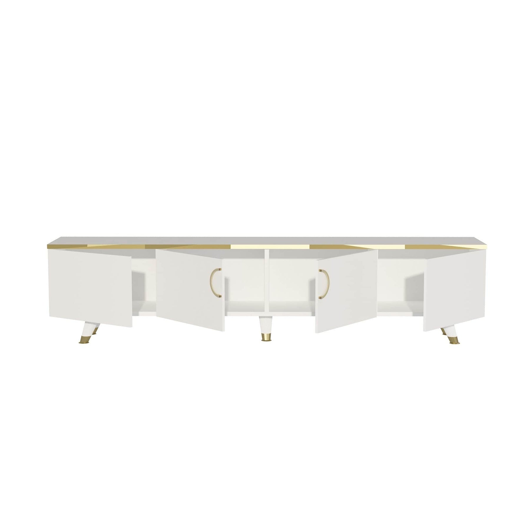 Comoda TV AMSTERDAM OCN-34146, alb/auriu