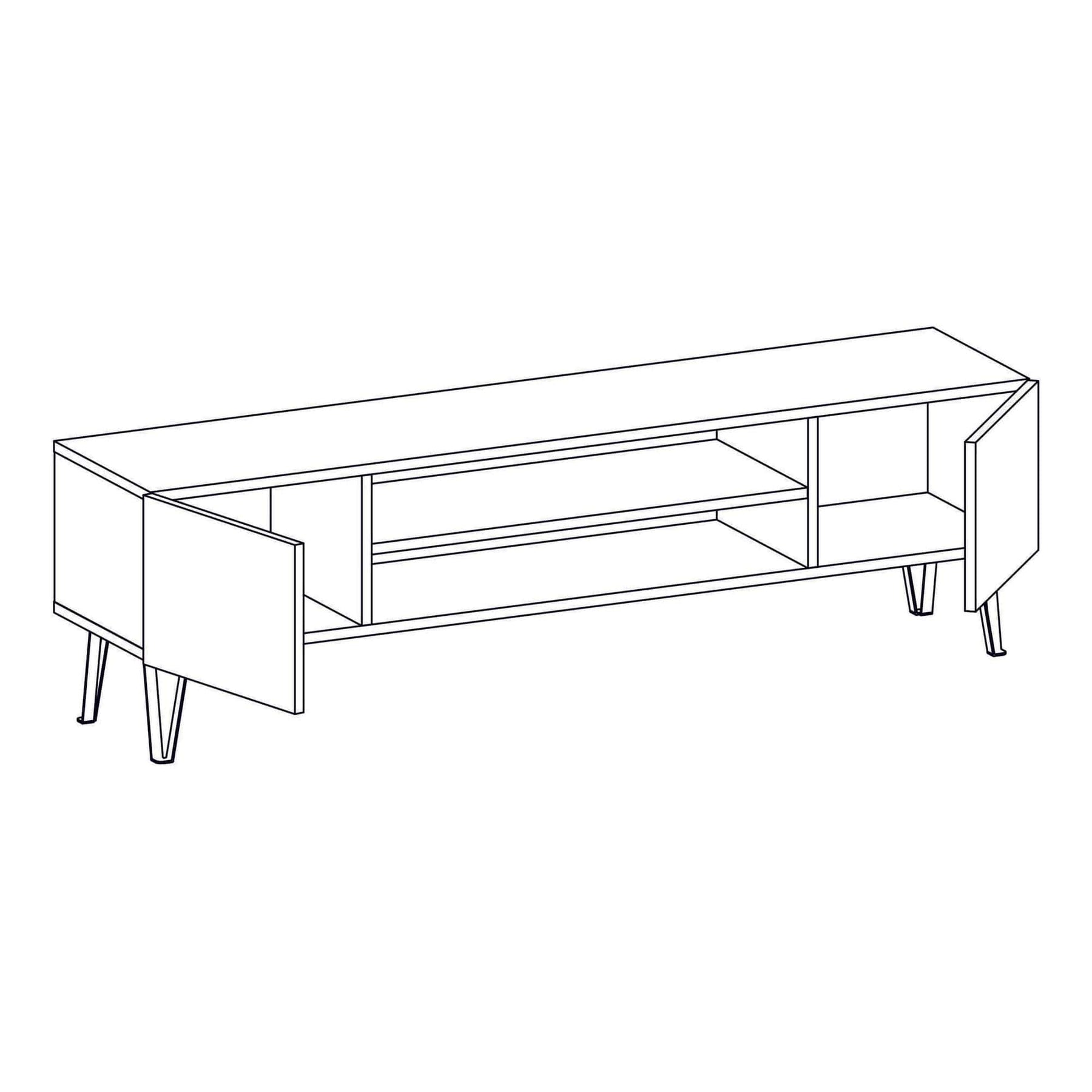 Comoda TV AMSTERDAM OCN-34162, gri/stejar