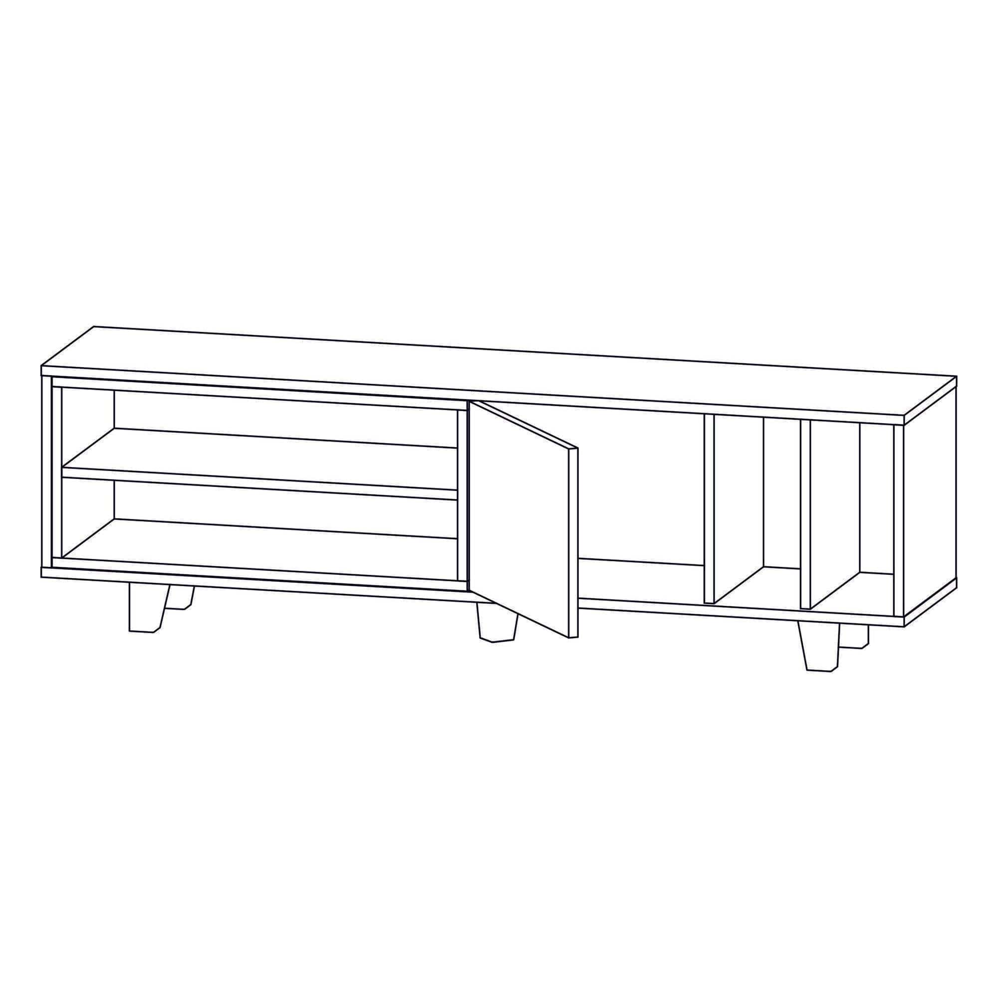 Comoda TV AMSTERDAM OCN-34191, stejar/alb