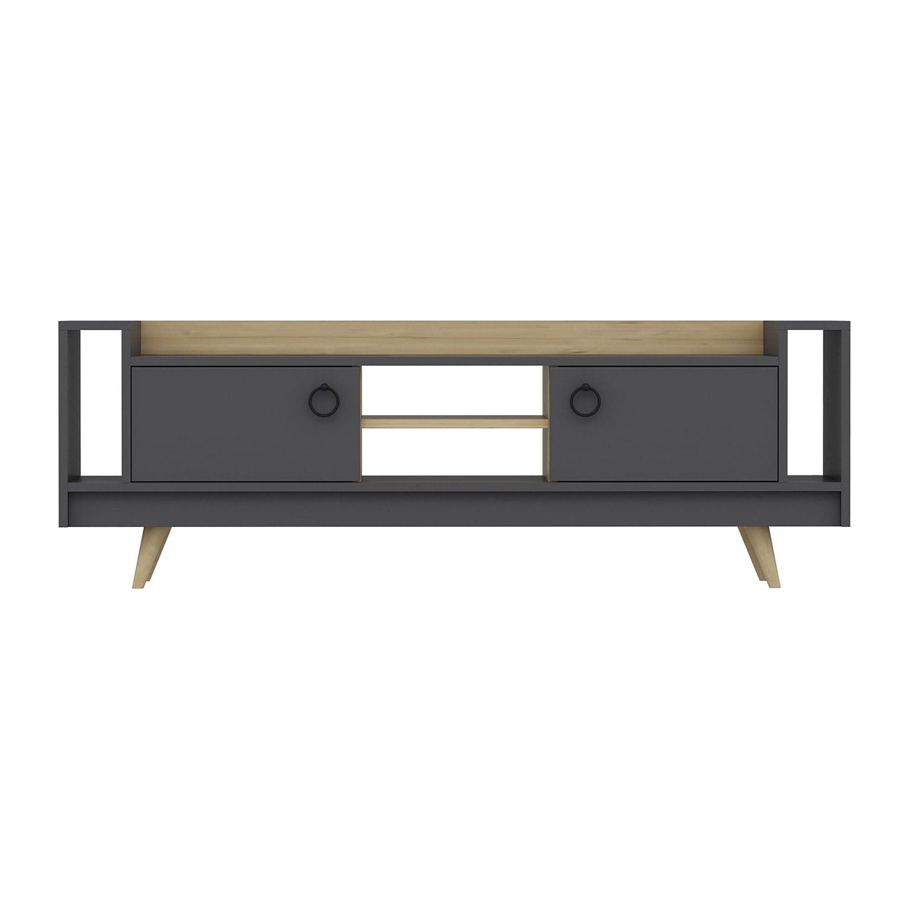 Comoda TV AMSTERDAM OCN-34203, gri antracit/stejar