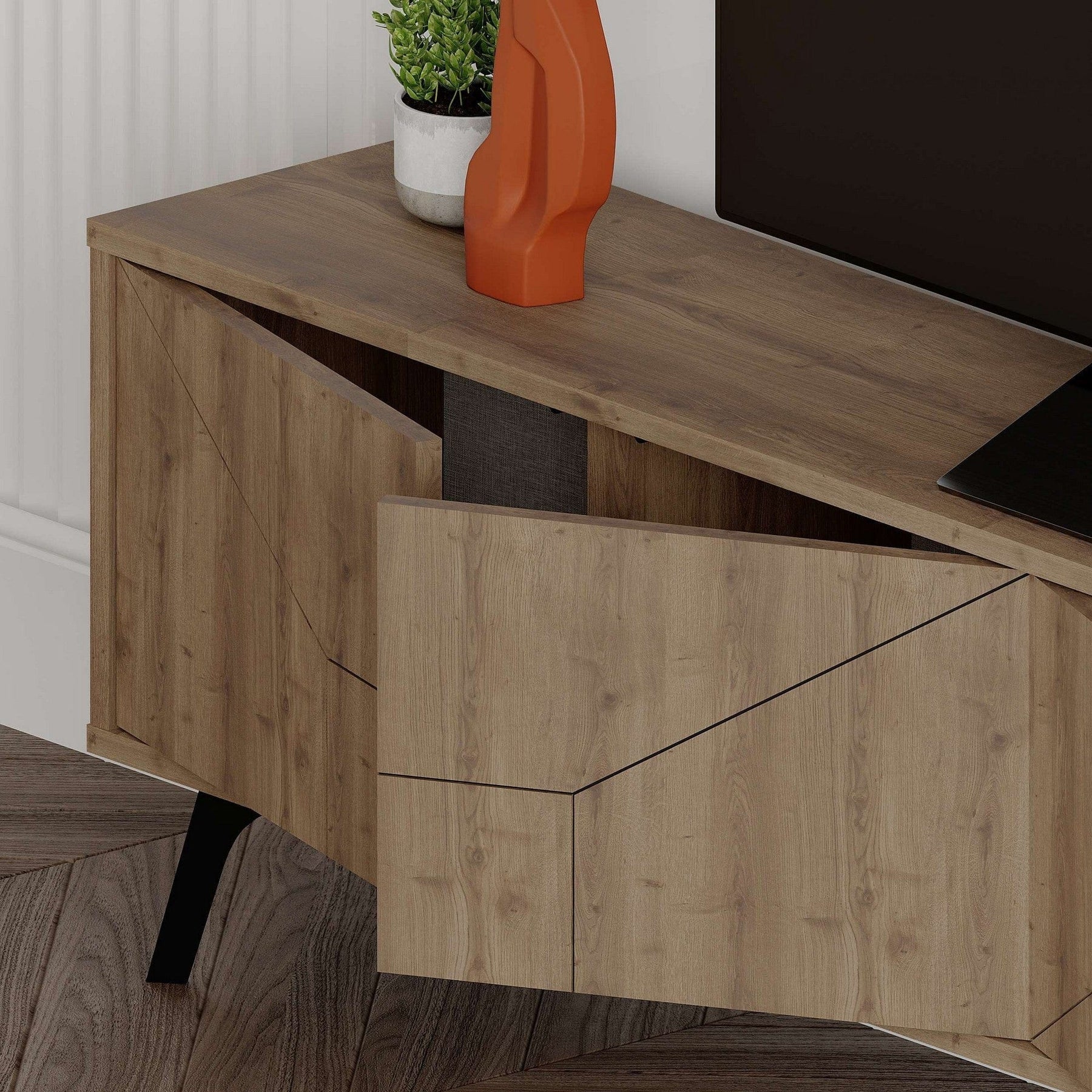 Comoda TV AMSTERDAM OCN-34209, stejar canyon/negru