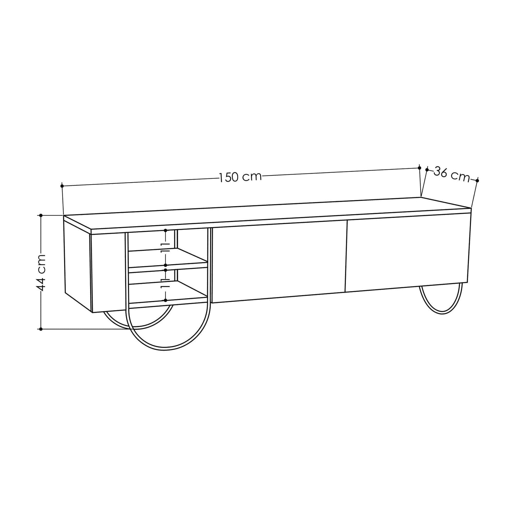 Comoda TV AMSTERDAM OCN-34212, bej