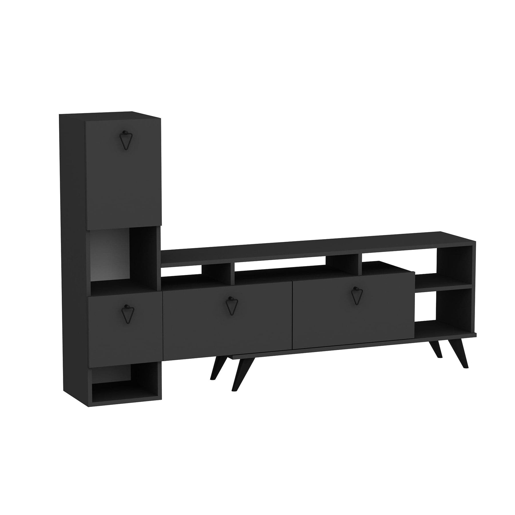 Comoda TV AMSTERDAM OCN-34221, gri antracit/negru