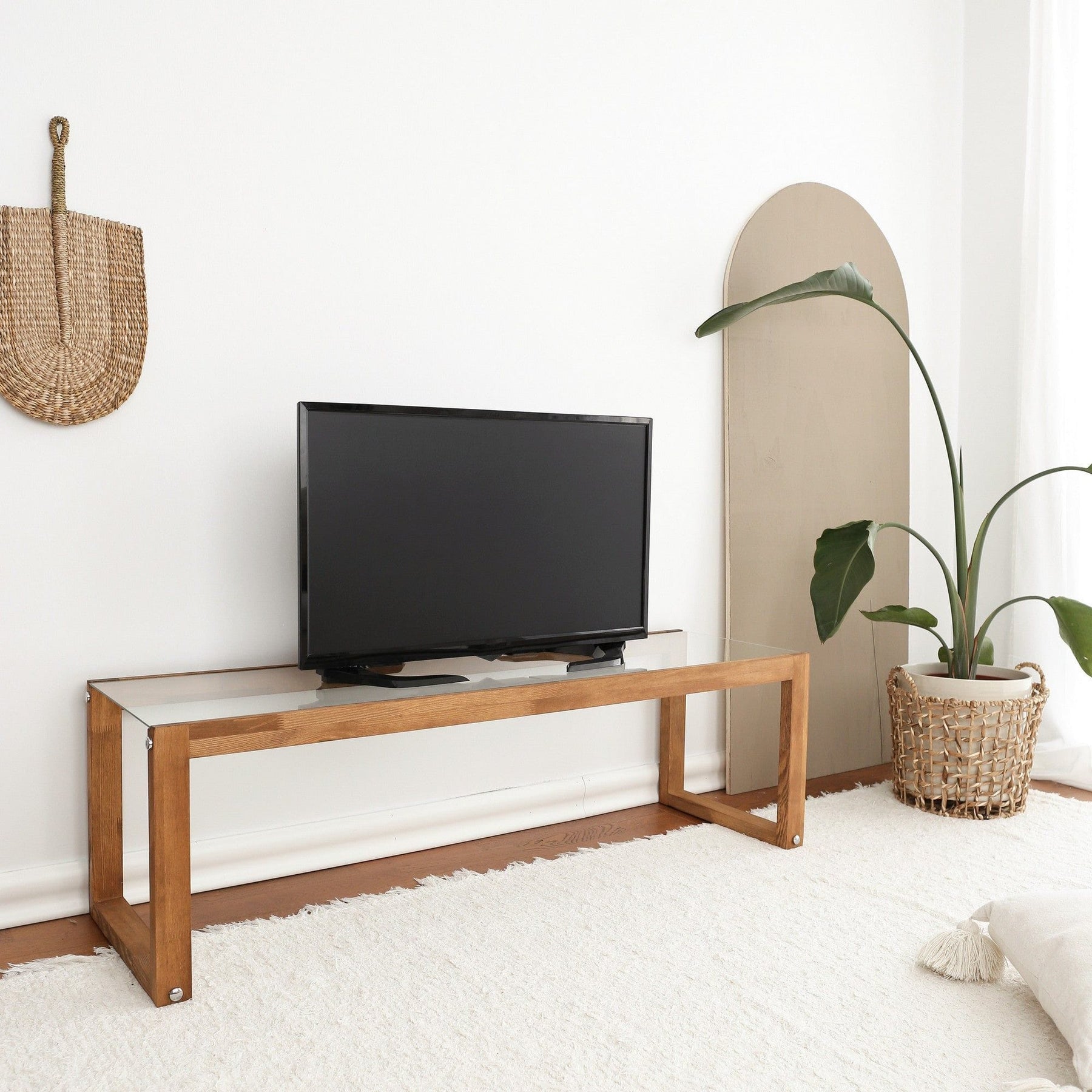 Comoda TV AMSTERDAM OCN-34255, pin/transparent