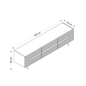 Comoda TV AMSTERDAM OCN-34271, gri/auriu