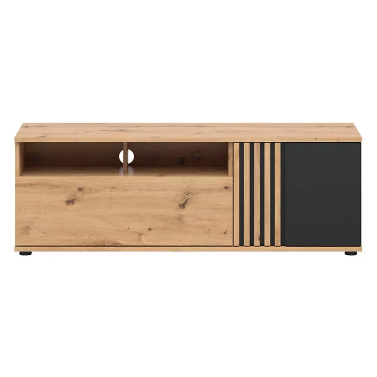 Comoda TV BERGEN OCN-29571, stejar artisan/negru mat