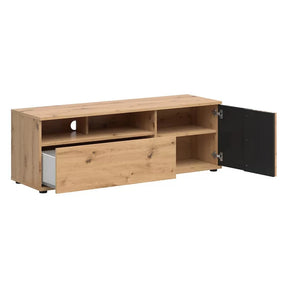 Comoda TV BERGEN OCN-29571, stejar artisan/negru mat