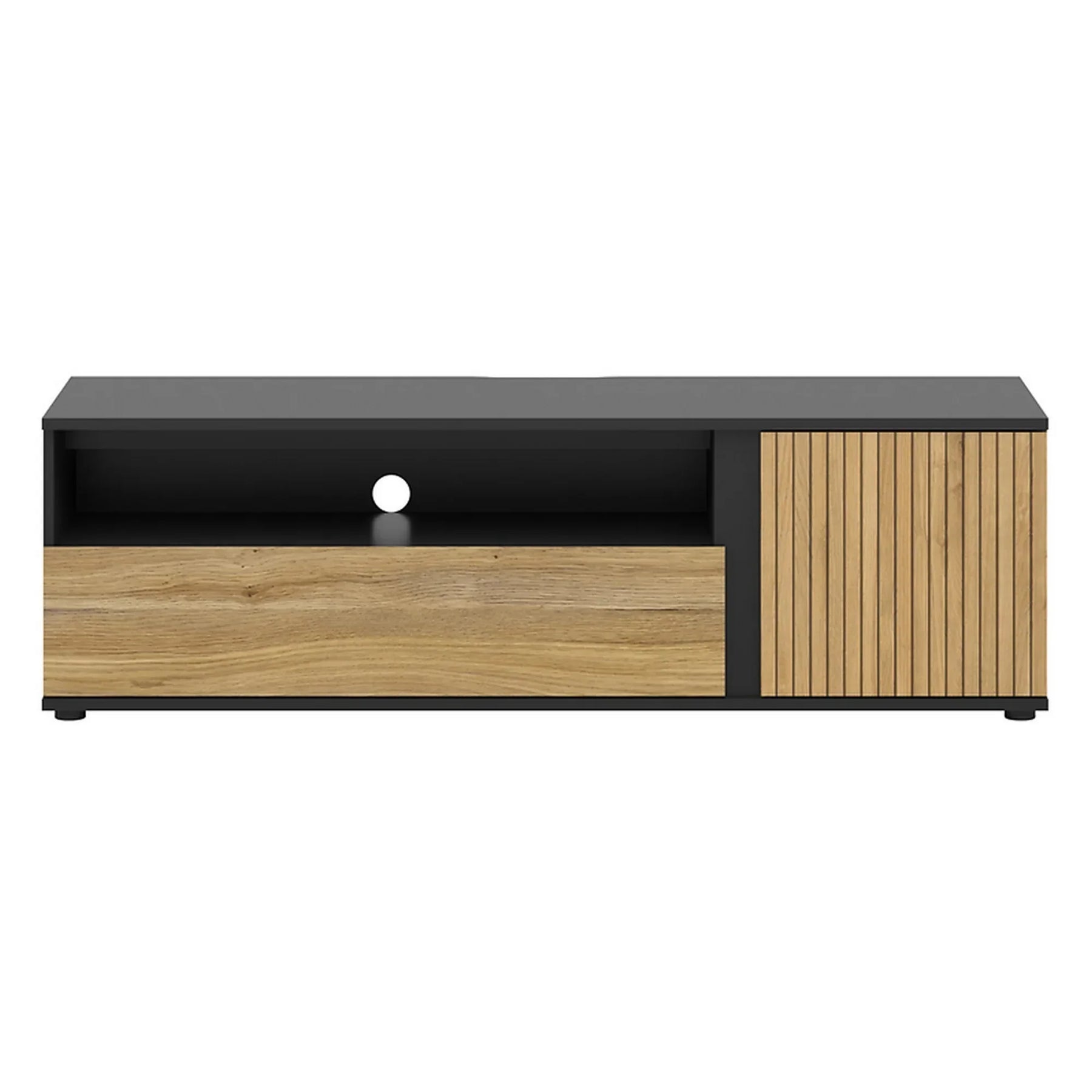Comoda TV BERGEN OCN-29587, stejar/negru