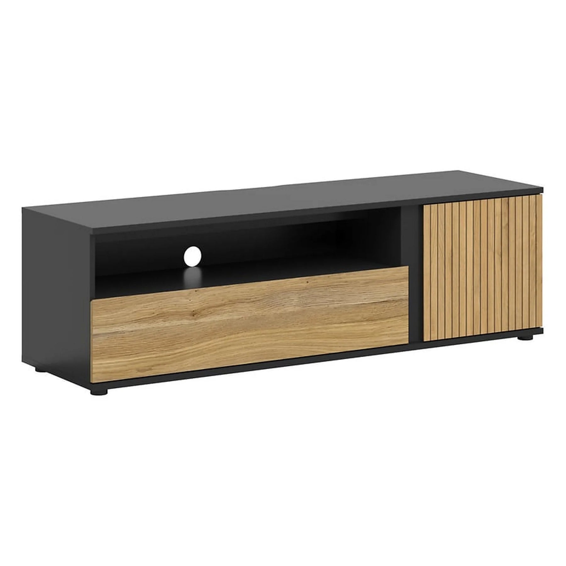 Comoda TV BERGEN OCN-29587, stejar/negru