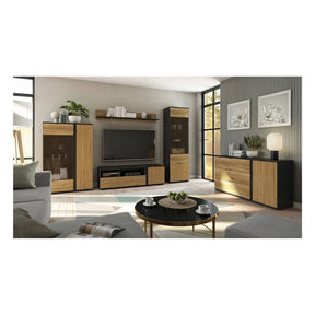 Comoda TV BERGEN OCN-29587, stejar/negru