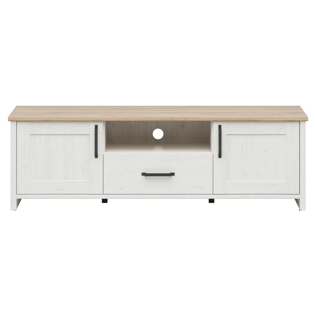Comoda TV BERGEN OCN-29627, alb/stejar