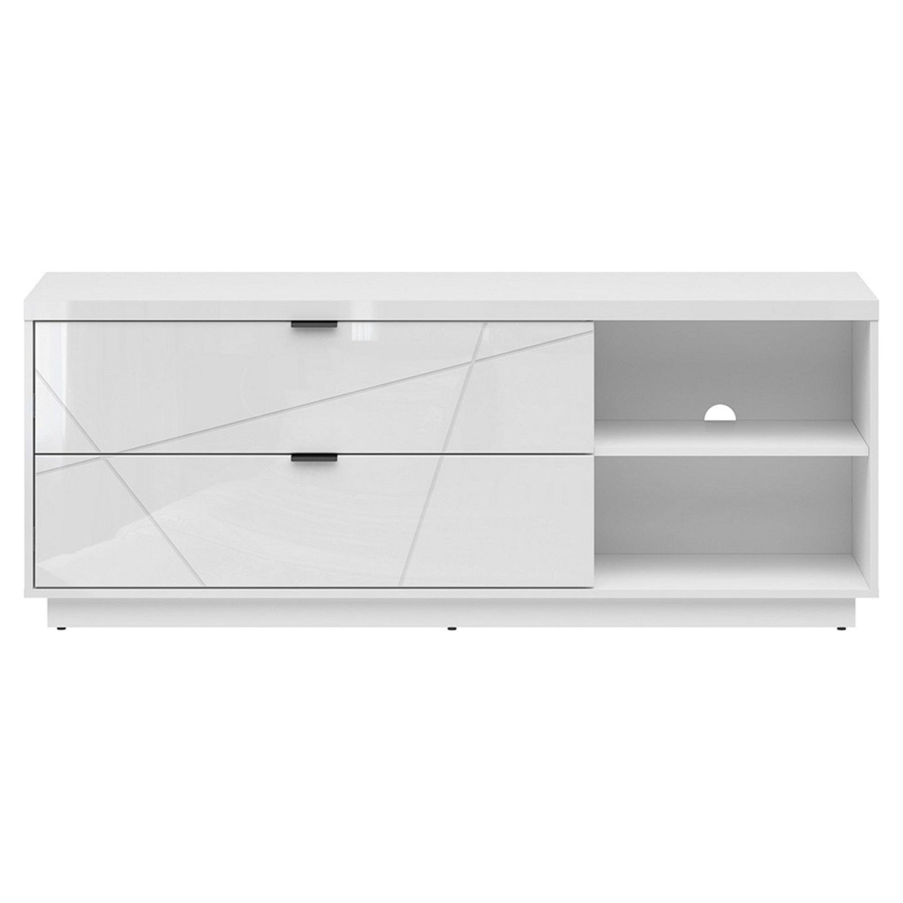 Comoda TV BERGEN OCN-29662, alb lucios