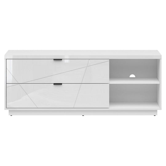Comoda TV BERGEN OCN-29662, alb lucios