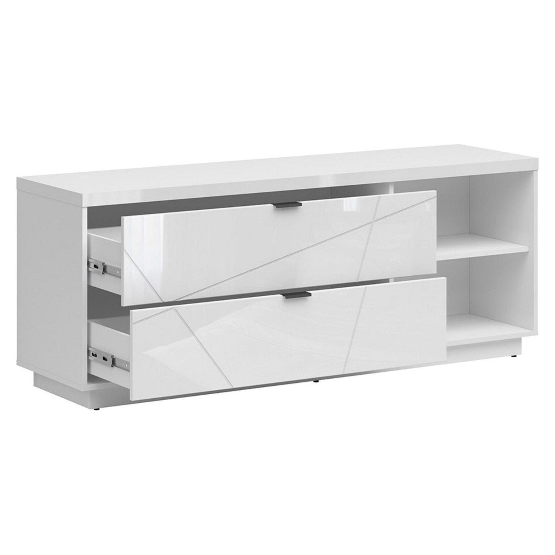 Comoda TV BERGEN OCN-29662, alb lucios