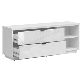 Comoda TV BERGEN OCN-29662, alb lucios