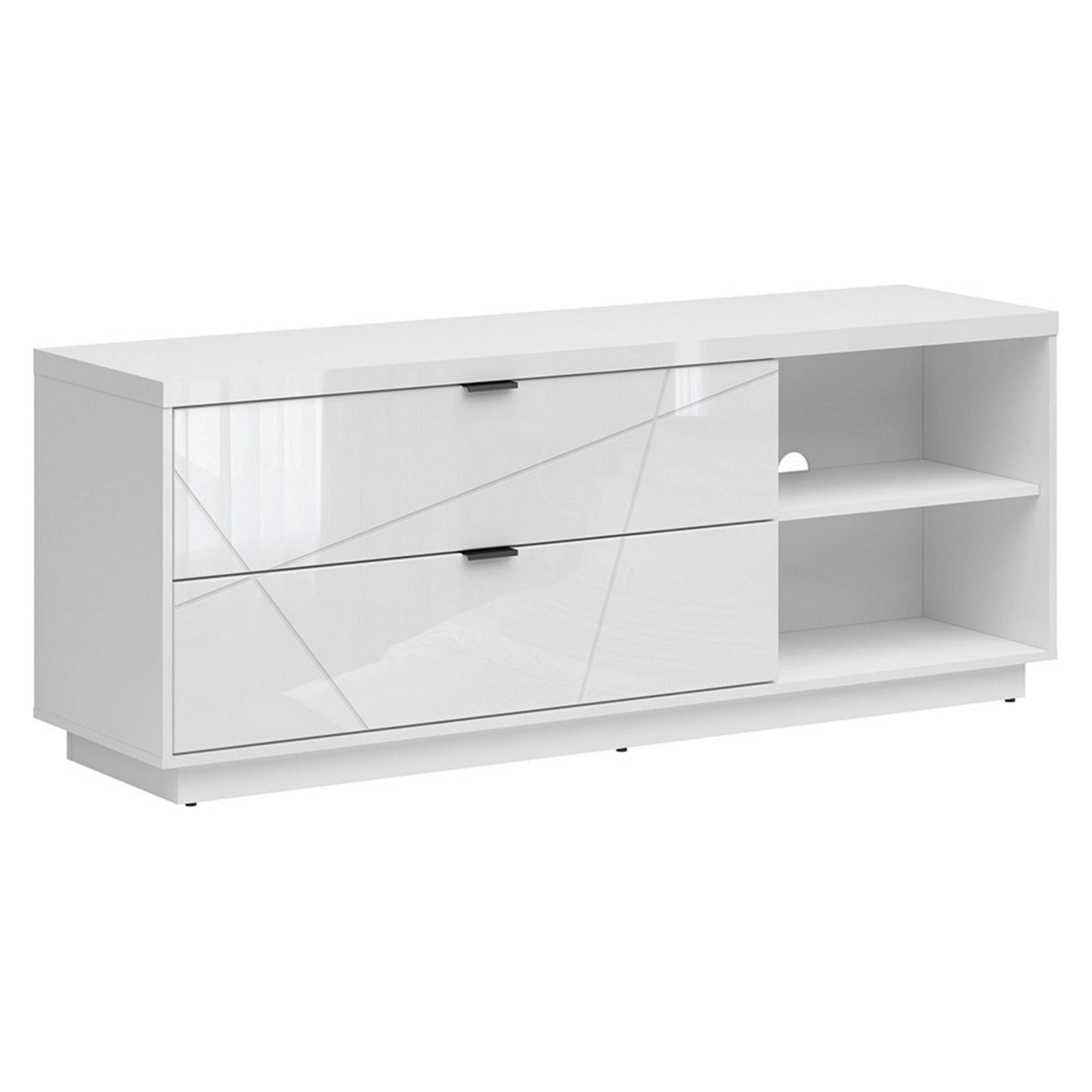 Comoda TV BERGEN OCN-29662, alb lucios