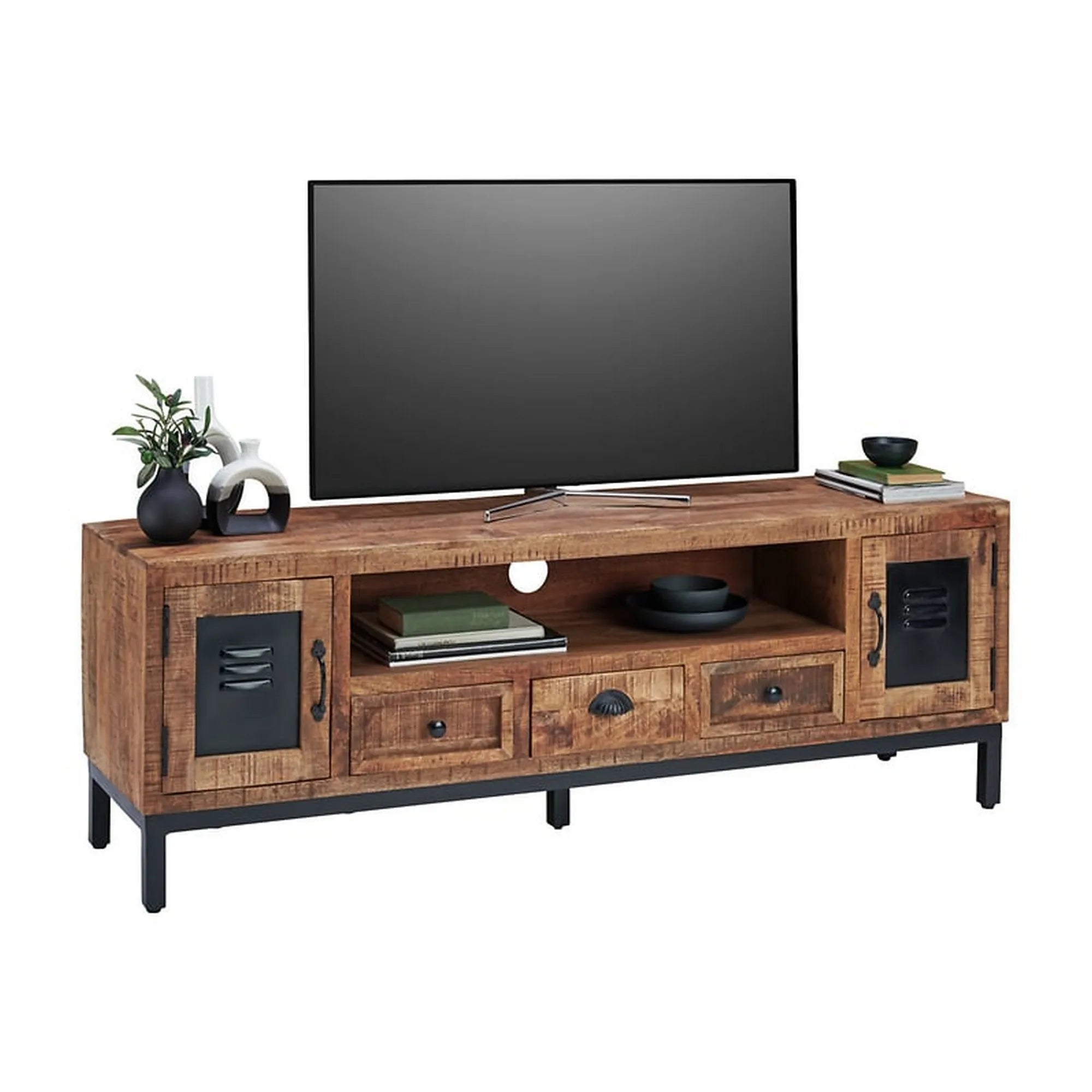 Comoda TV BERGEN OCN-29711, stejar/negru