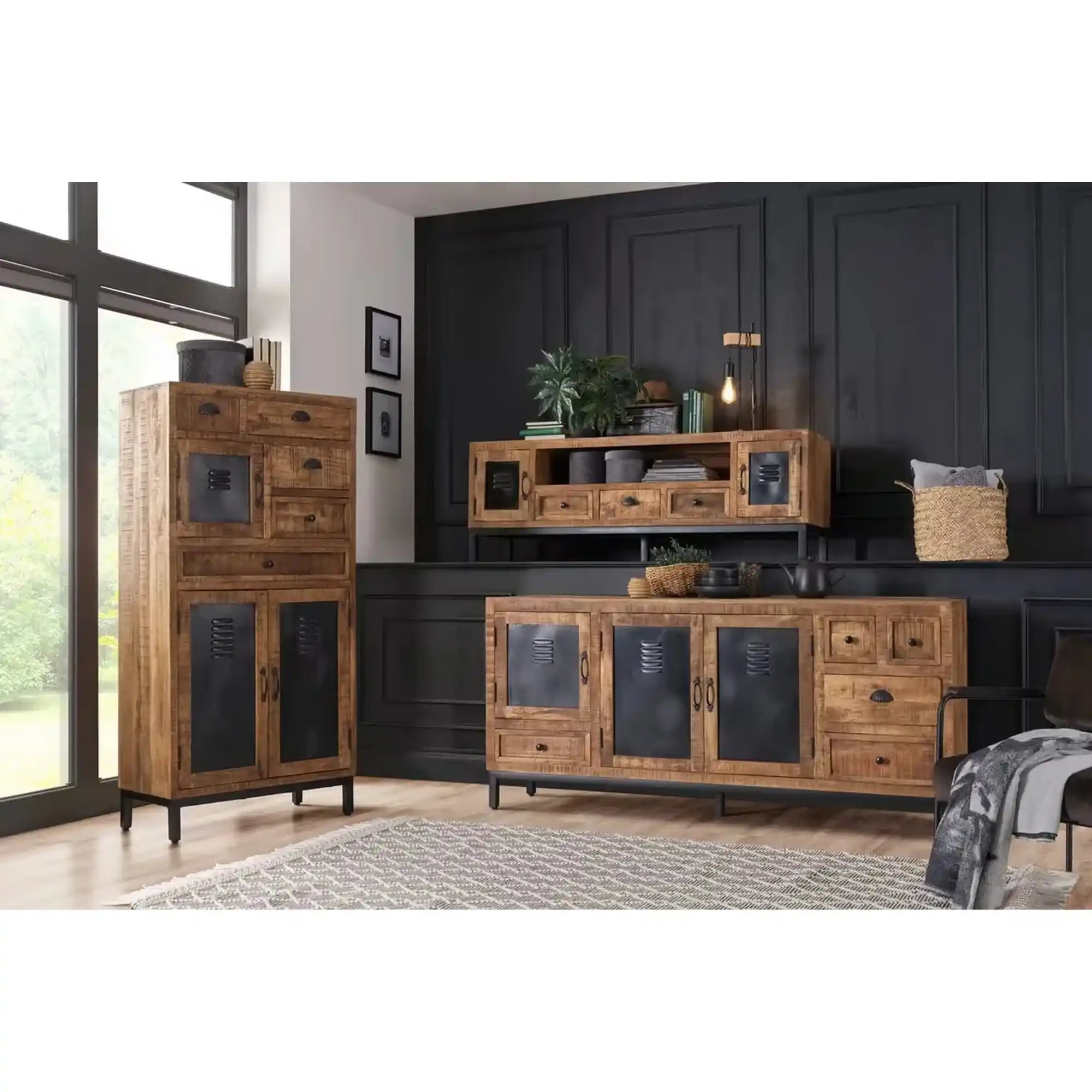 Comoda TV BERGEN OCN-29711, stejar/negru