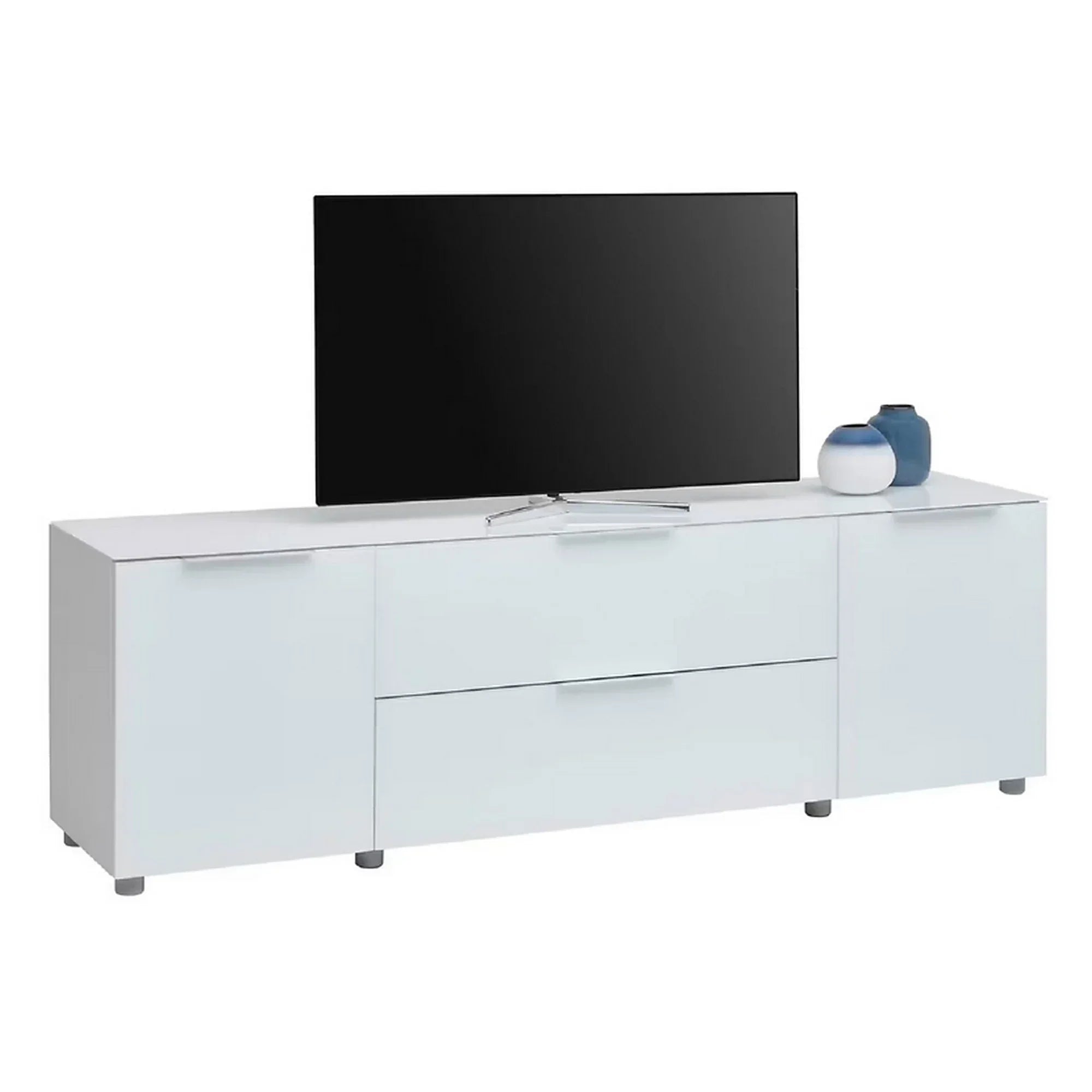 Comoda TV BERGEN OCN-29738, alb/alb lucios