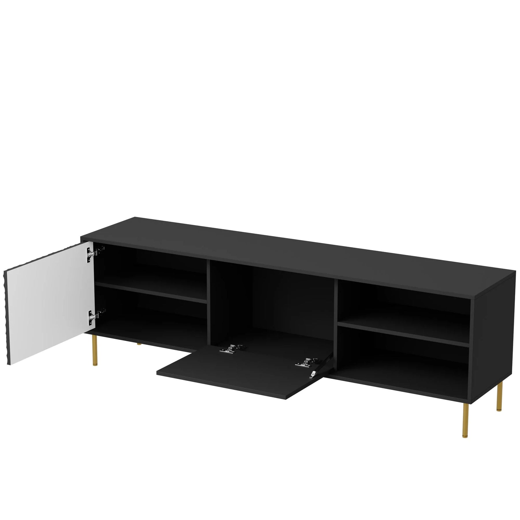 Comoda TV HOUSTON OCN-37966, negru/auriu
