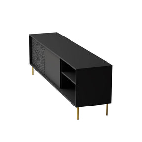 Comoda TV HOUSTON OCN-37966, negru/auriu