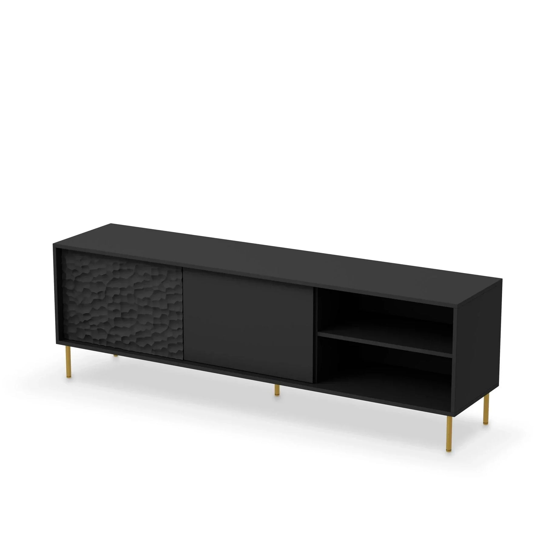Comoda TV HOUSTON OCN-37966, negru/auriu