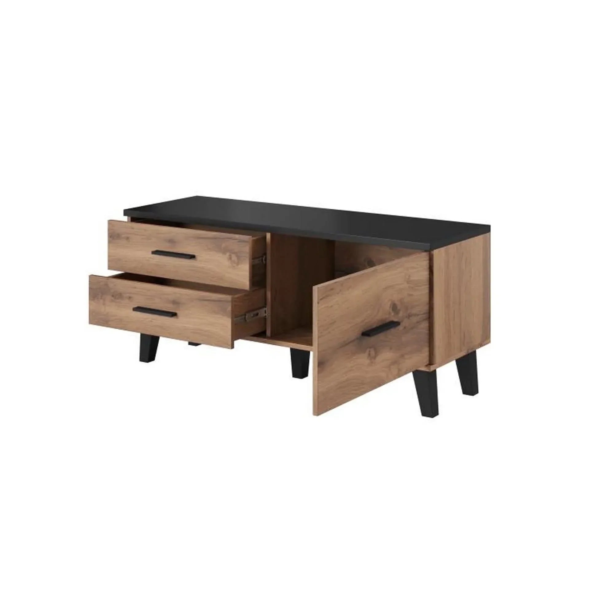 Comoda TV HOUSTON OCN-38002, stejar wotan/negru