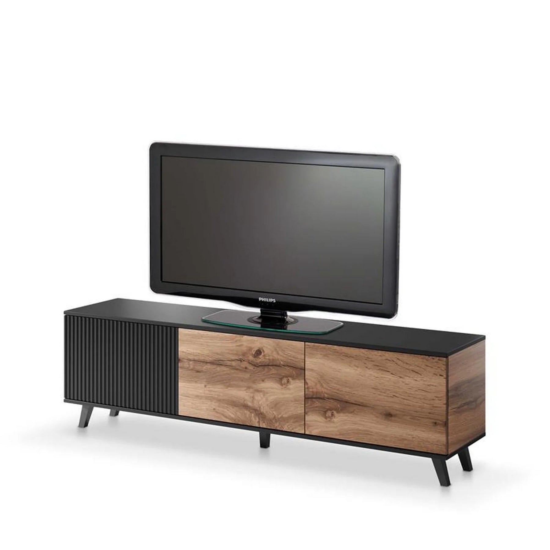 Comoda TV HOUSTON OCN-38010, stejar wotan/negru