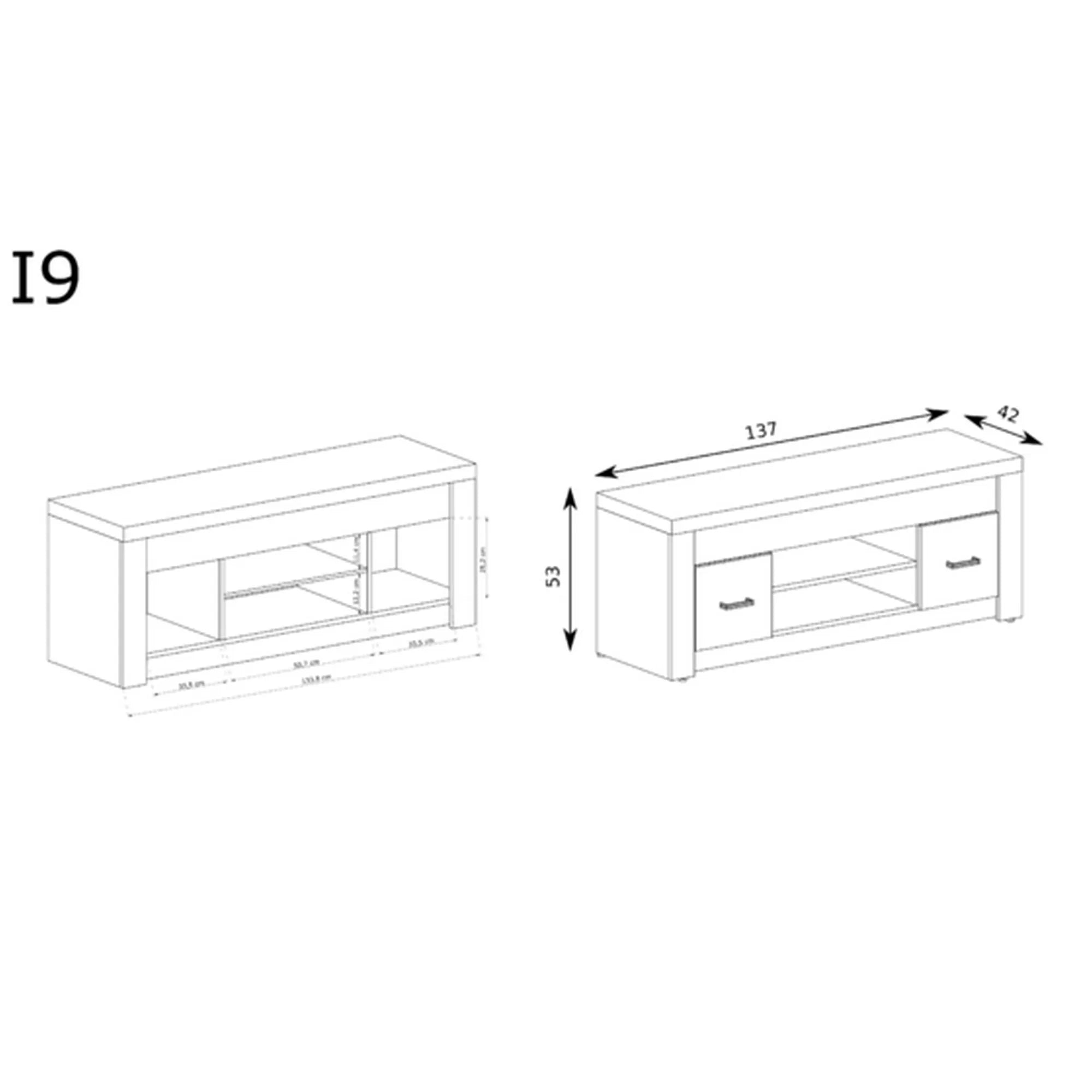 Comoda TV HOUSTON OCN-38019, frasin inchis