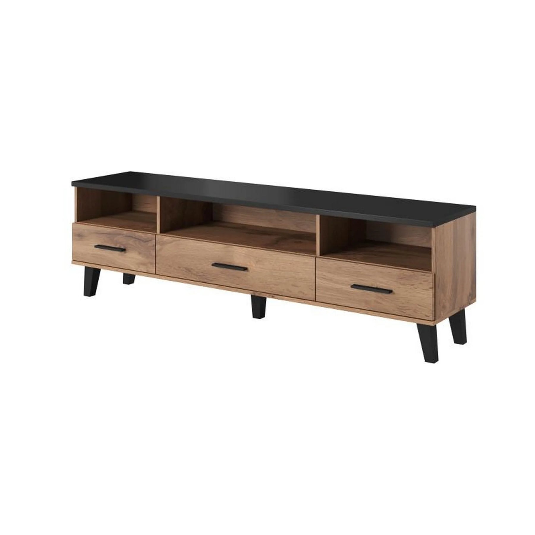 Comoda TV HOUSTON OCN-38023, stejar wotan/negru