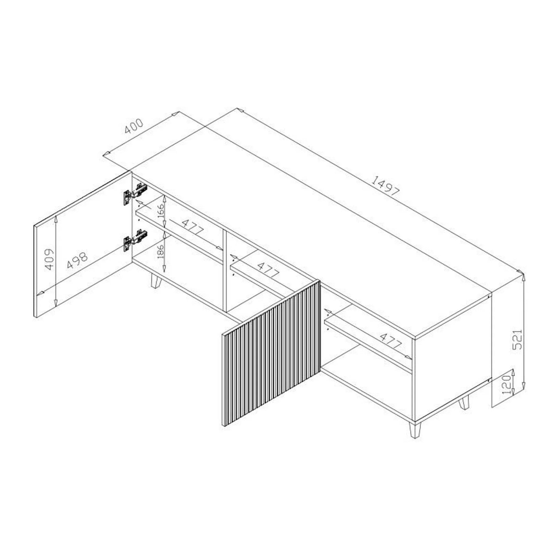 Comoda TV HOUSTON OCN-38040, alb