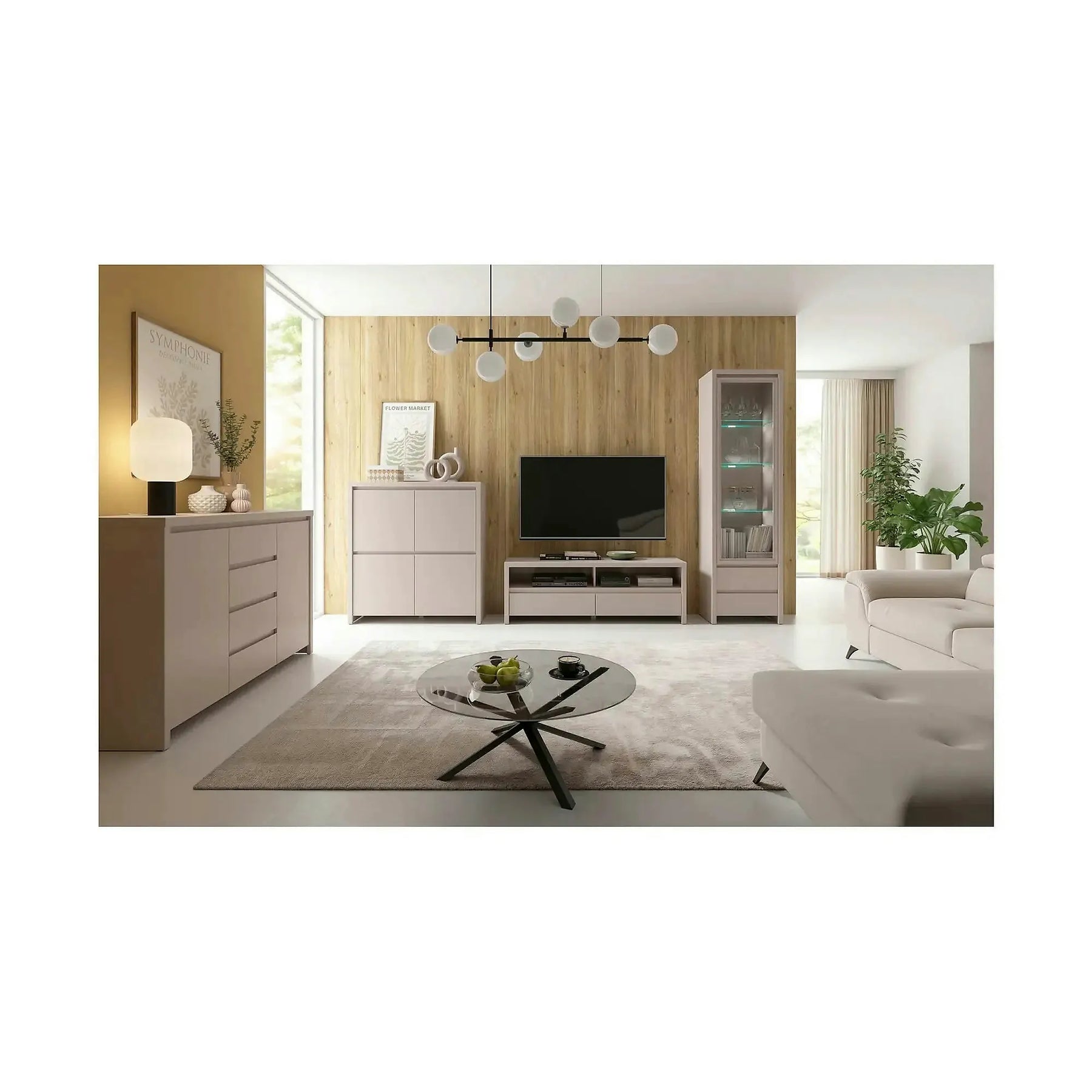 Comoda TV KASPIAN, casmir, PAL, 144x41x49 cm