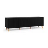 Comoda TV mare PAFOS, negru, PAL laminat, 200x40x52 cm