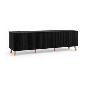 Comoda TV mare PAFOS, negru, PAL laminat, 200x40x52 cm