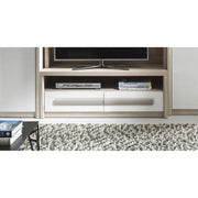 Comoda TV ROMA 4, alb/gri/stejar, PAL laminat, 120x53x44 cm