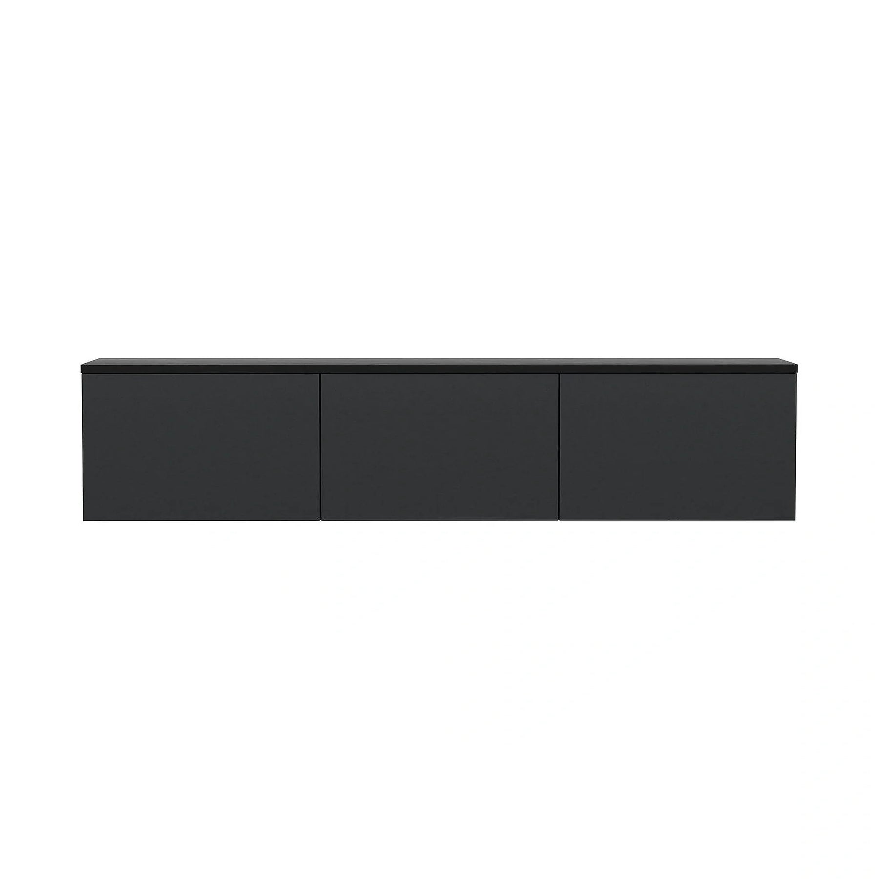 Comoda TV NEON ILLUMINATED, PAL melaminat, gri antracit, 160×32×35 cm