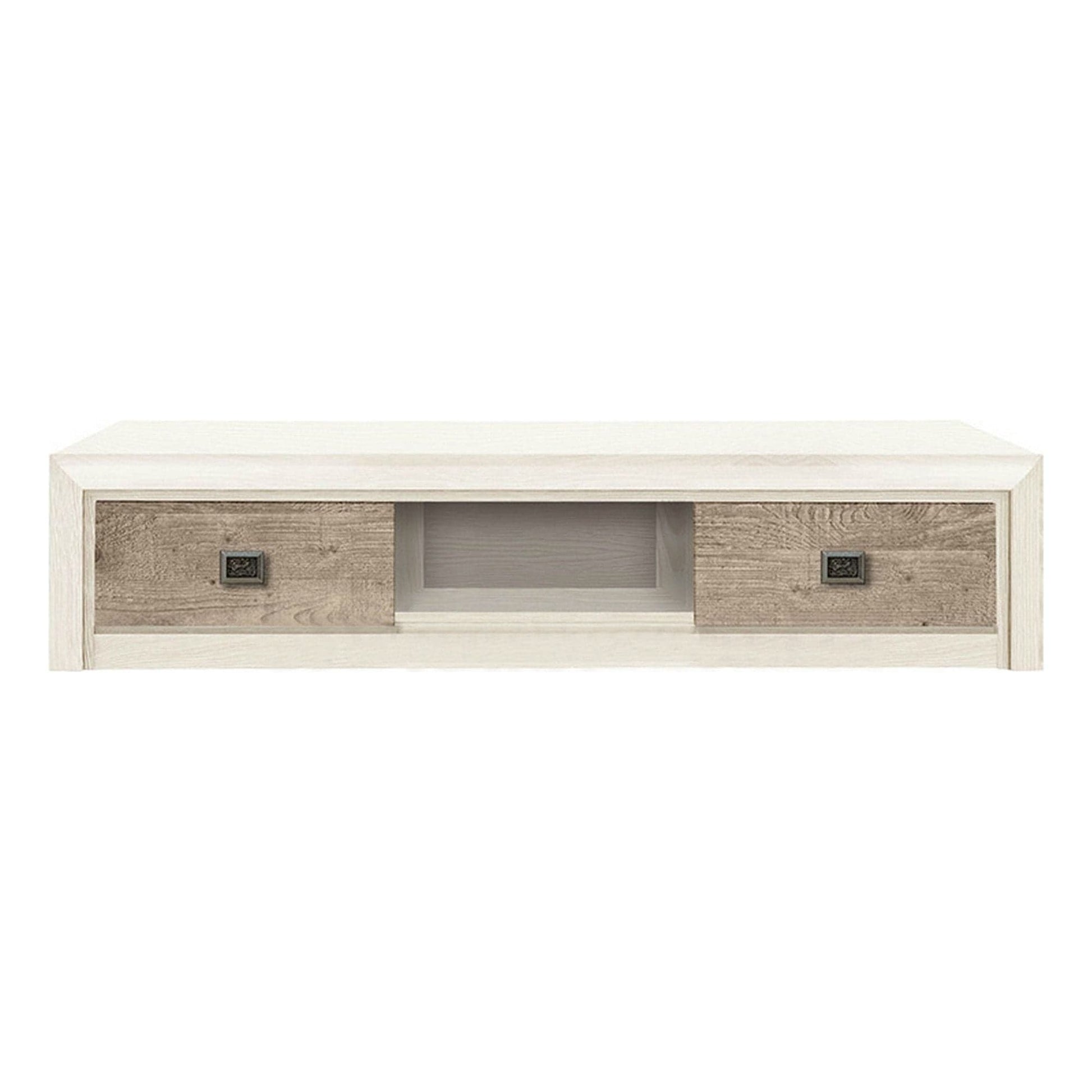 Comoda TV KOEN 2, pin canyon/stejar Karbel, PAL, 150x57x33 cm
