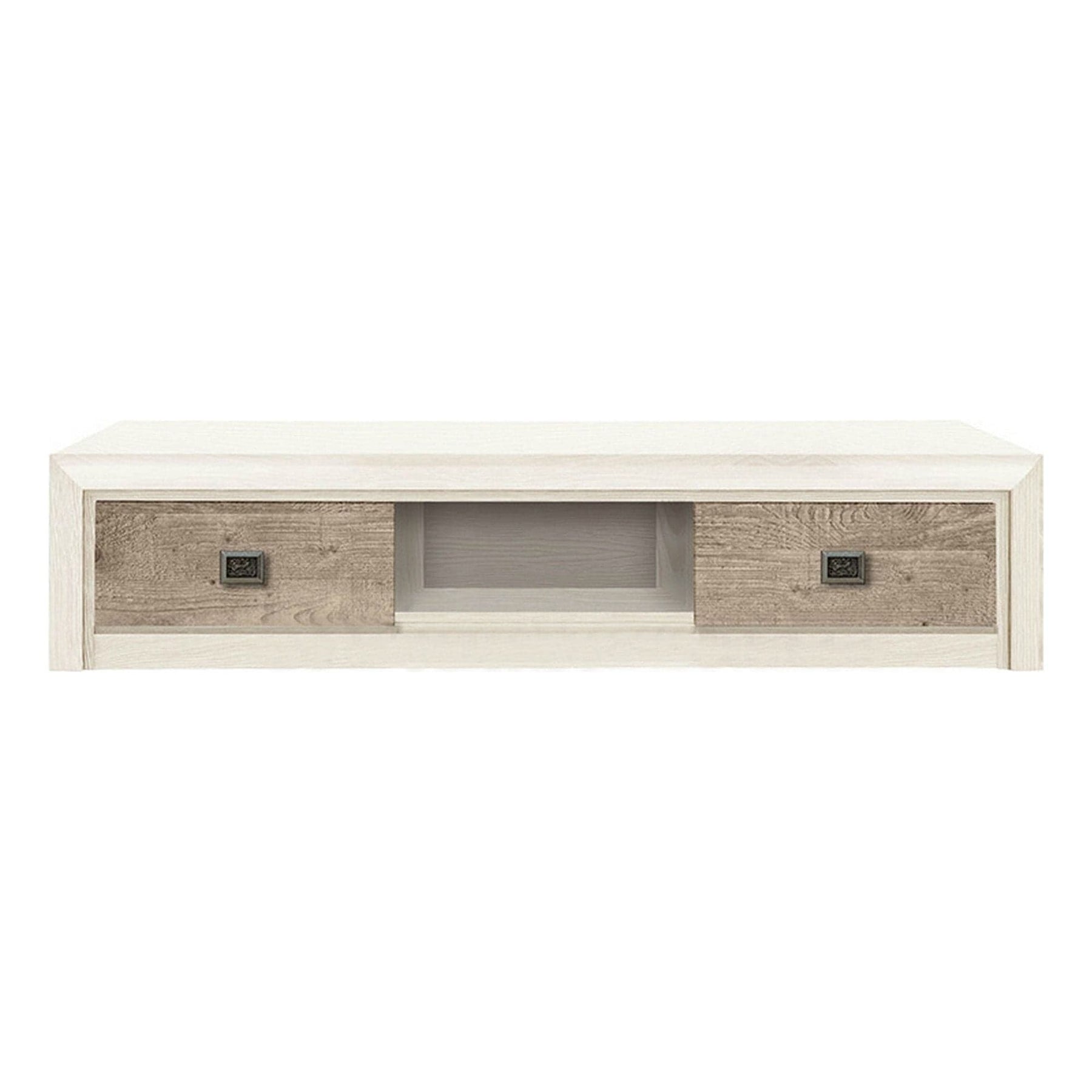Comoda TV KOEN 2, pin canyon/stejar Karbel, PAL, 150x57x33 cm