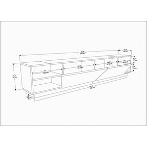 Comoda TV RHODES, PAL melaminat, gri antracit, 240×37×47 cm