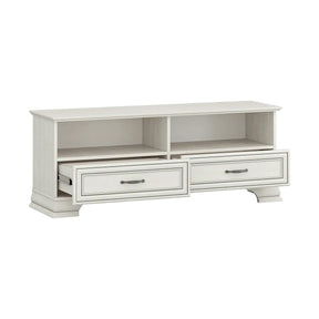 Comoda TV TIFFANY II, PAL laminat/MDF, grej, 130×37×50.4 cm