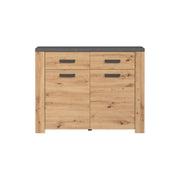 Comoda FOLLOW, stejar artisan/gri, PAL, 116x35x91 cm